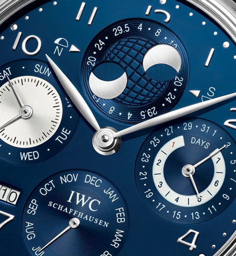 IWC Portuguese Perpetual Calendar watch Ref. IW5023 (dial detail)