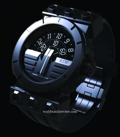 RSW Outland Round automatic watch in black PVD